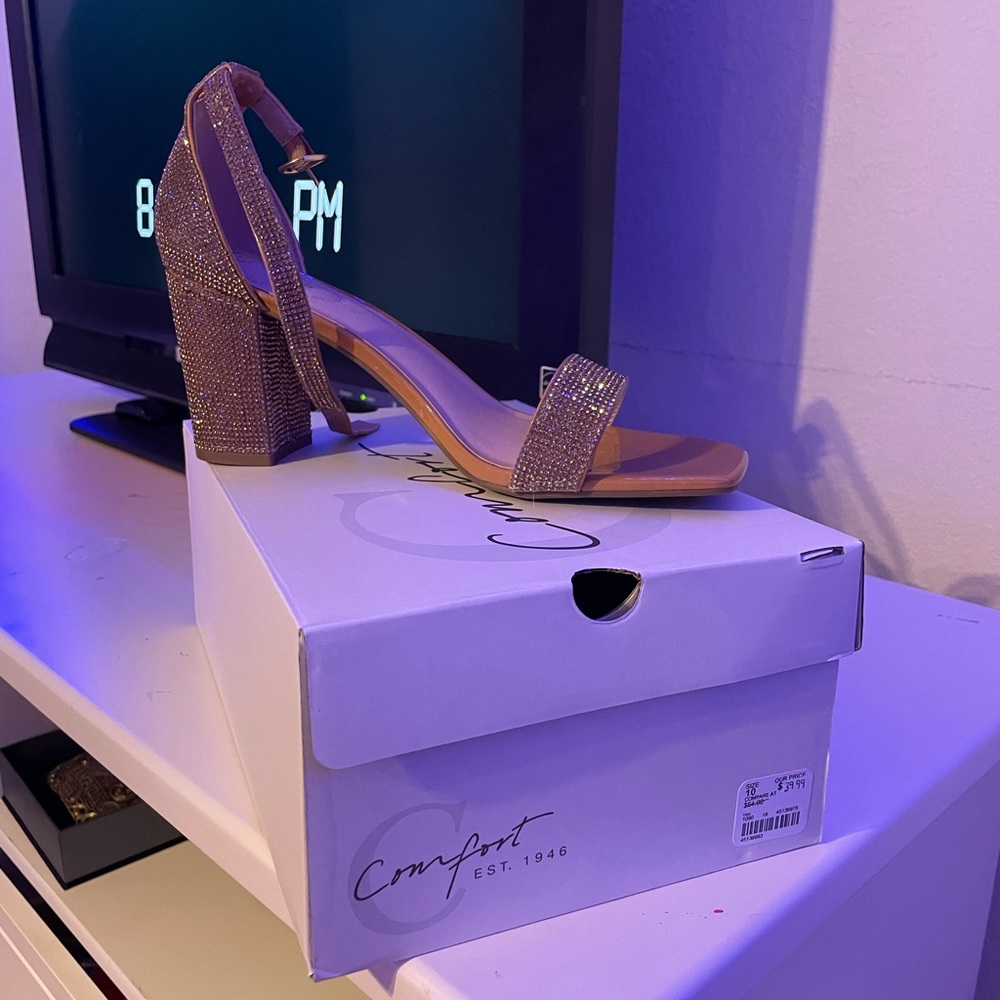 Sparkly gold/rose gold heels